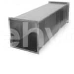 O cuvă din oțel inoxidabil dreptunghiulară pe fond alb, cu o grilă de ventilație.