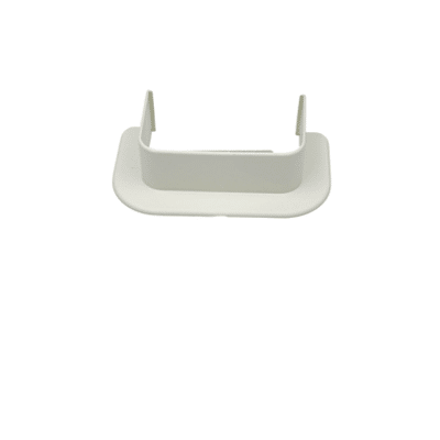 Un suport din plastic Racord de trecere cu flansa 80x60 pe o suprafata alba.