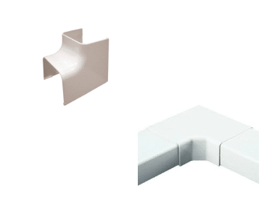 Două unghiuri diferite ale unui raft de colț alb pe un fundal interior Cot 90gr 60x45.