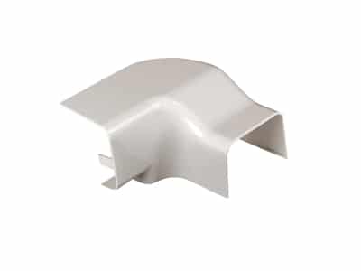 Cot vertical dreapta 60x45 este o piesă de colț din plastic alb cu unghi drept, ideală pentru acoperirea și direcționarea îngrijită a cablurilor în jurul colțurilor pereților; se potrivește profilelor 60x45.